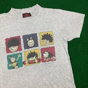 Vintage Dennis The Menace Shirt Mens L Gray 1997 Cartoon Promo Graphic Tee 90s‎